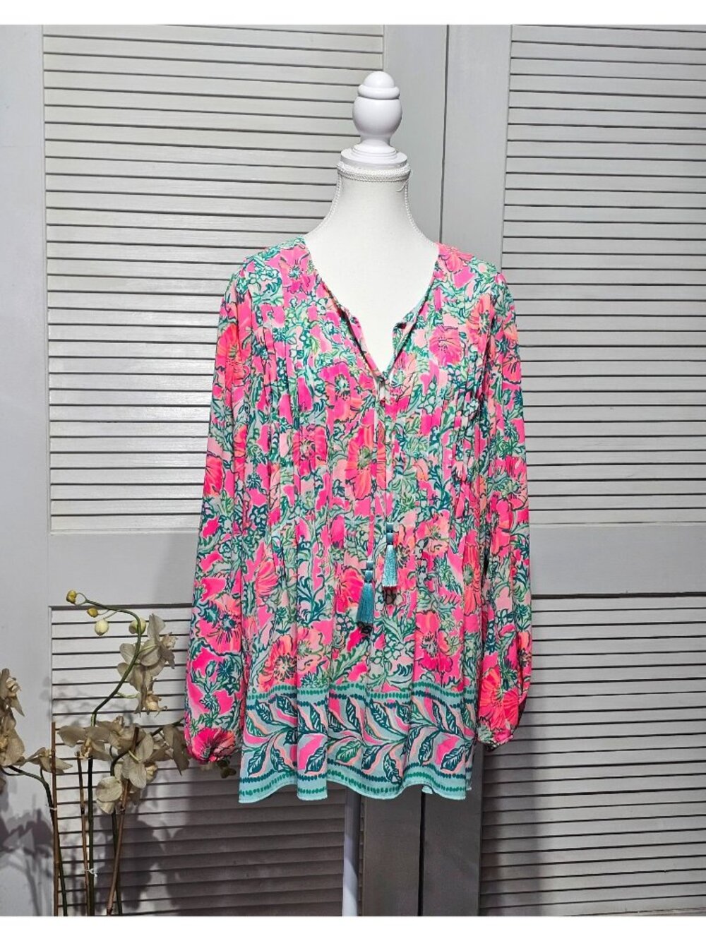 NWOT Lilly Pulitzer Women's Multicolor Marilina Long Sleeve Tunic Sz XL 3681
